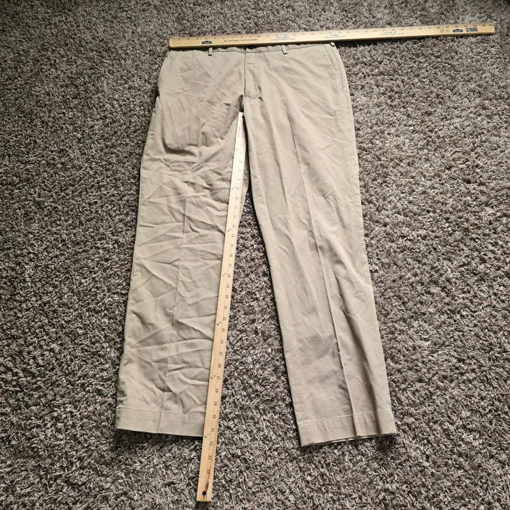 Polo Ralph Lauren Chino Pants Mens 36x32 Tan Stretch Classic Fit Flat Front